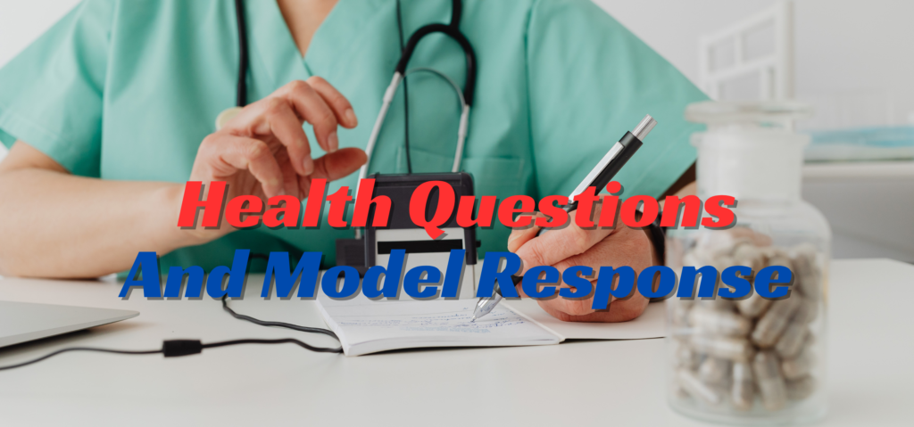 health questions and model response