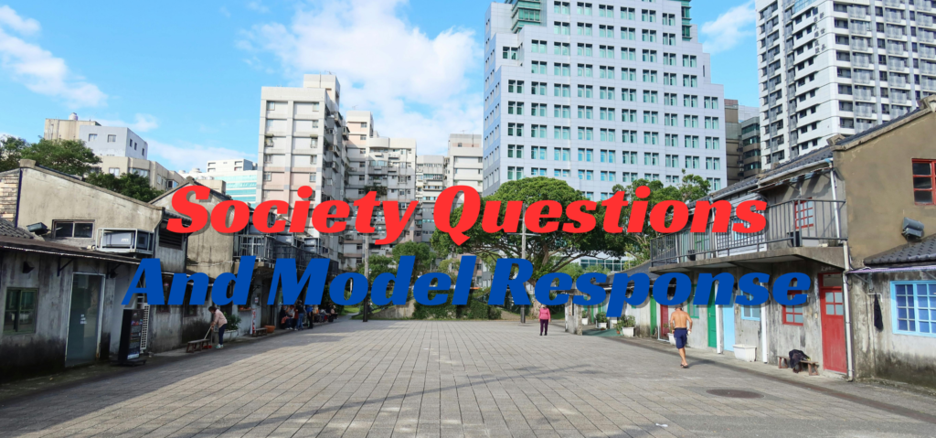 society questions and model response